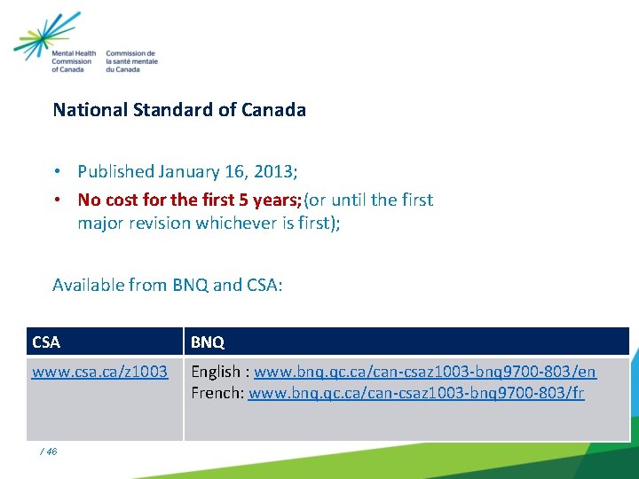 National Standard of Canada • Published January 16, 2013; • No cost for the