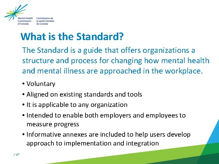 What is the Standard? The Standard is a guide that offers organizations a structure