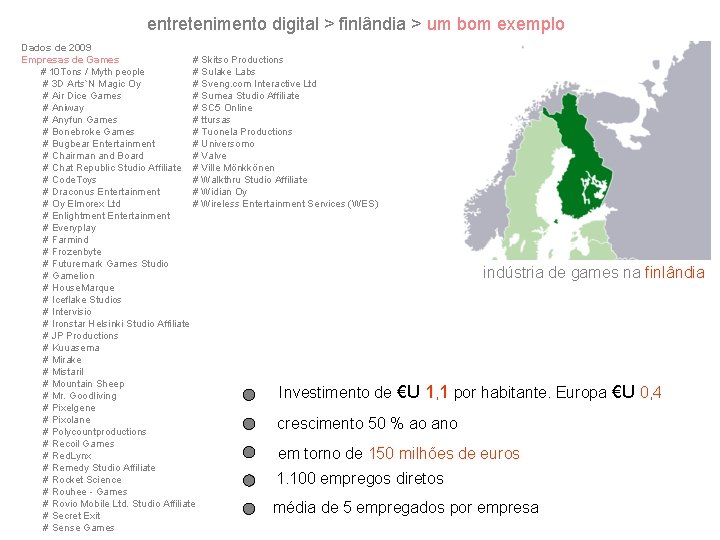 entretenimento digital > finlândia > um bom exemplo Dados de 2009 # Skitso Productions