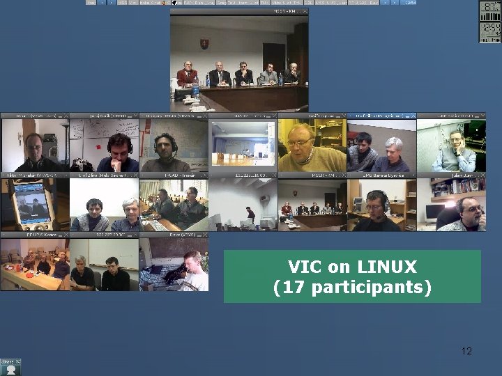 VIC on LINUX (17 participants) 12 