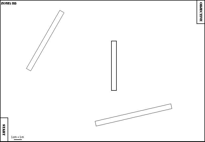 START 1 cm = 1 m OBJECTIVE ZONE: B 5 