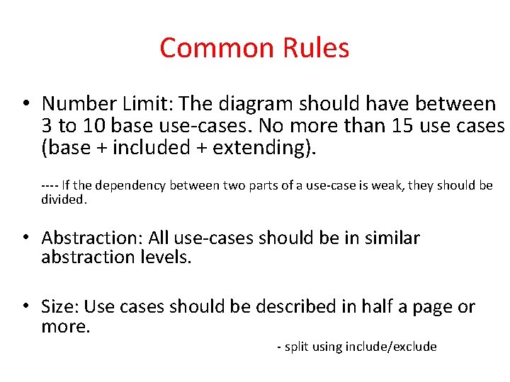 Common Rules • Number Limit: The diagram should have between 3 to 10 base