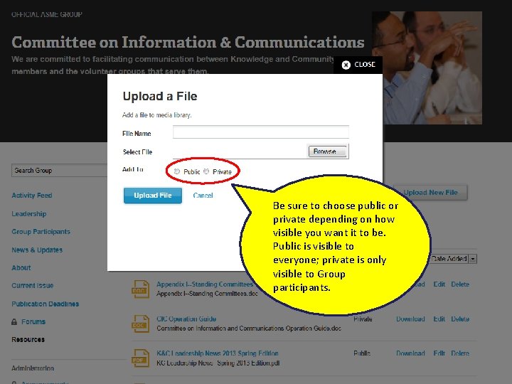 Be sure to choose public or private depending on how visible you want it Be sure to choose public or private depending on how visible you want it