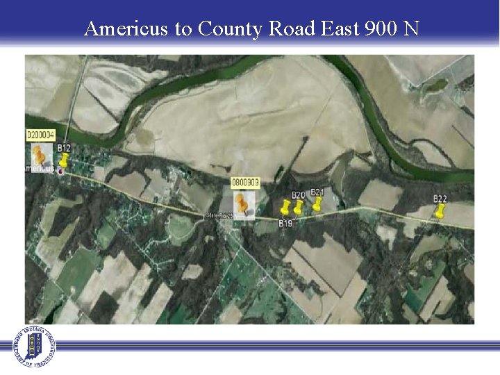 Americus to County Road East 900 N 