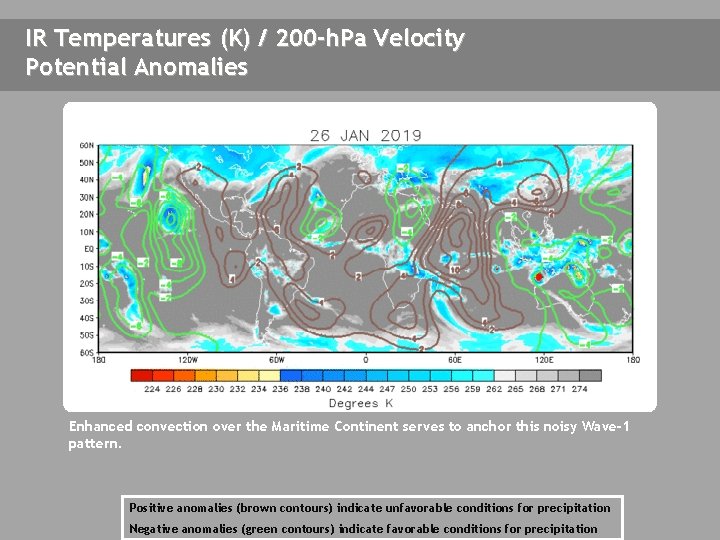IR Temperatures (K) / 200 -h. Pa Velocity Potential Anomalies THIS SLIDE NOT UPDATED