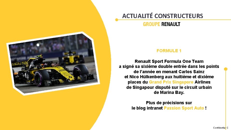 ACTUALITÉ CONSTRUCTEURS FORMULE 1 Renault Sport Formula One Team a signé sa sixième double ACTUALITÉ CONSTRUCTEURS FORMULE 1 Renault Sport Formula One Team a signé sa sixième double