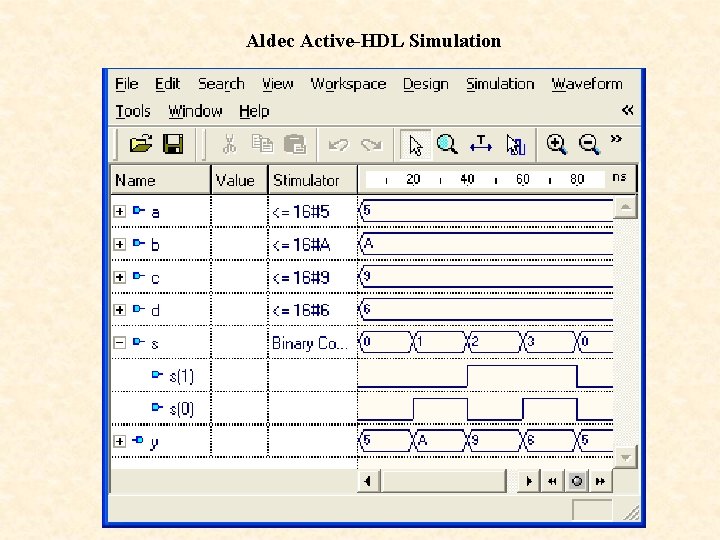 Aldec Active-HDL Simulation 