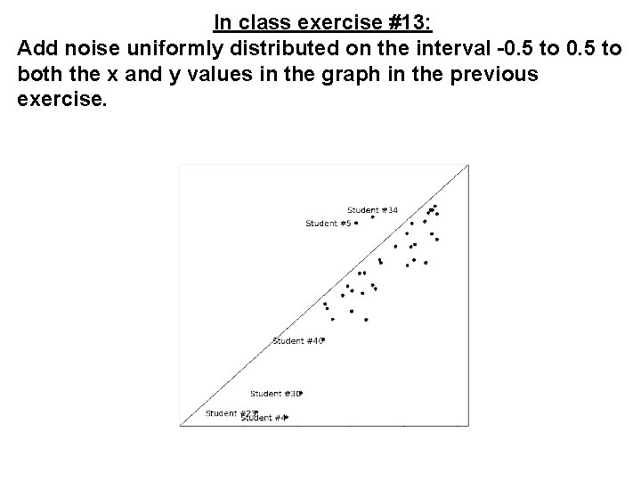 In class exercise #13: Add noise uniformly distributed on the interval -0. 5 to