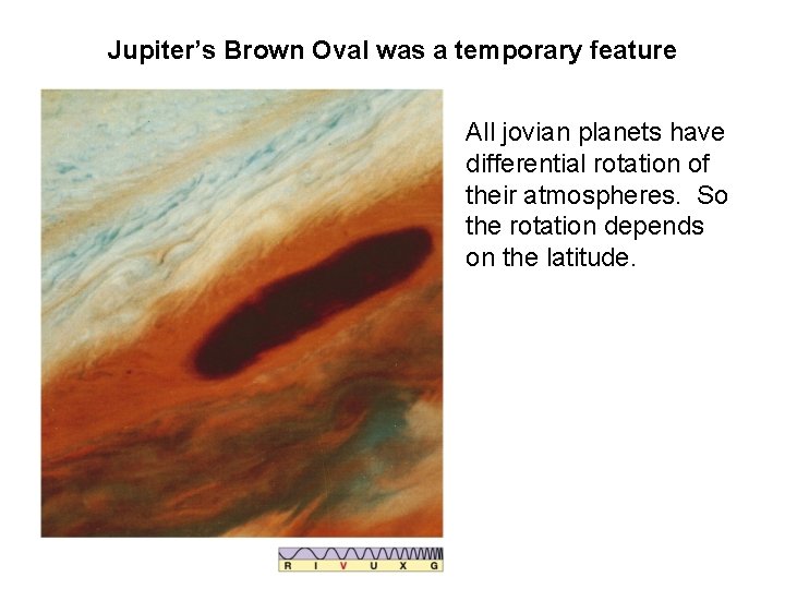 Jupiter’s Brown Oval was a temporary feature All jovian planets have differential rotation of Jupiter’s Brown Oval was a temporary feature All jovian planets have differential rotation of