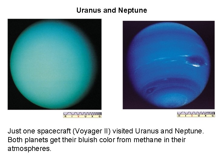 Uranus and Neptune Just one spacecraft (Voyager II) visited Uranus and Neptune. Both planets Uranus and Neptune Just one spacecraft (Voyager II) visited Uranus and Neptune. Both planets