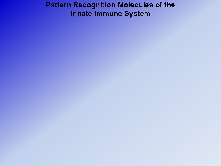 Pattern Recognition Molecules of the Innate Immune System 