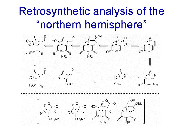 Retrosynthetic analysis of the “northern hemisphere” 