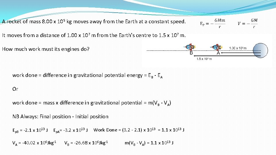 A rocket of mass 8. 00 x 105 kg moves away from the Earth