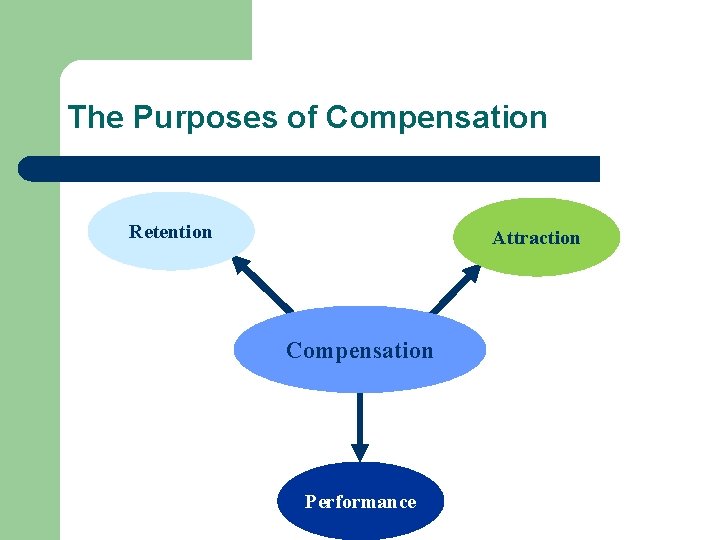 The Purposes of Compensation Retention Attraction Compensation Performance 