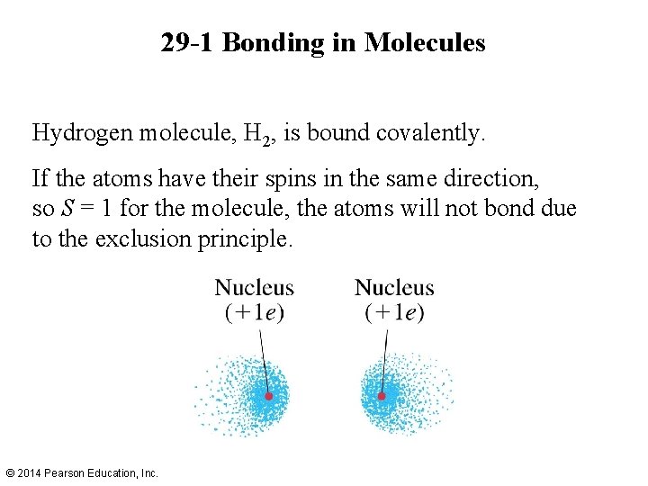 29 -1 Bonding in Molecules Hydrogen molecule, H 2, is bound covalently. If the