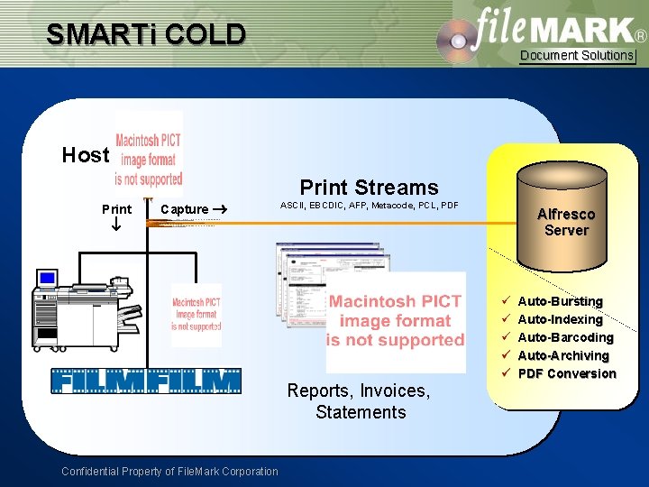 SMARTi COLD Document Solutions Host Print Capture Print Streams ASCII, EBCDIC, AFP, Metacode, PCL,