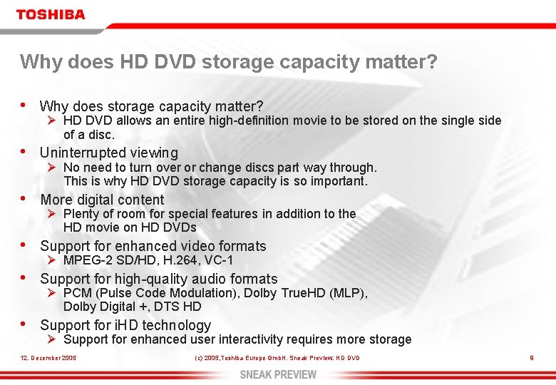 Why does HD DVD storage capacity matter? • Why does storage capacity matter? •