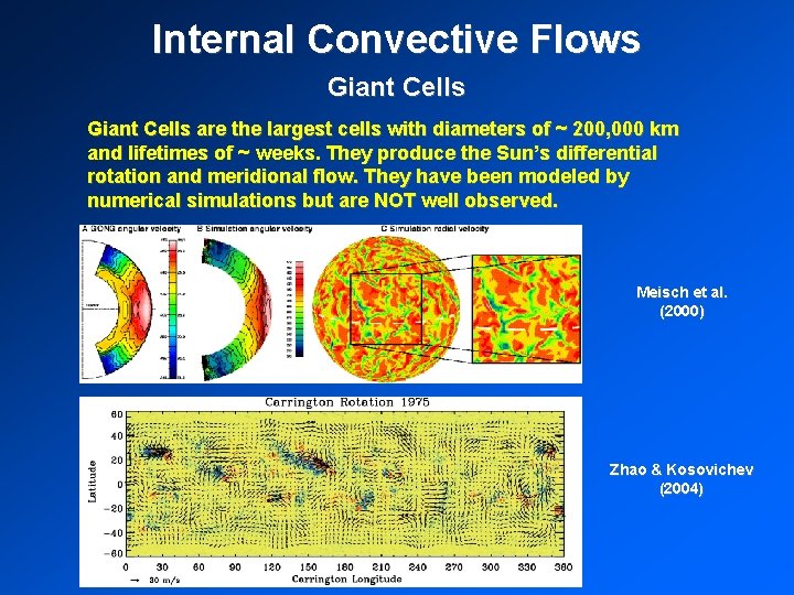 Internal Convective Flows Giant Cells are the largest cells with diameters of ~ 200, Internal Convective Flows Giant Cells are the largest cells with diameters of ~ 200,
