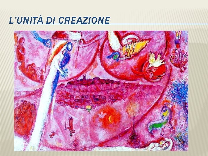 L’UNITÀ DI CREAZIONE 