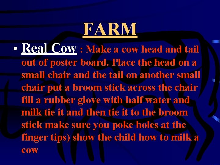 FARM • Real Cow : Make a cow head and tail out of poster
