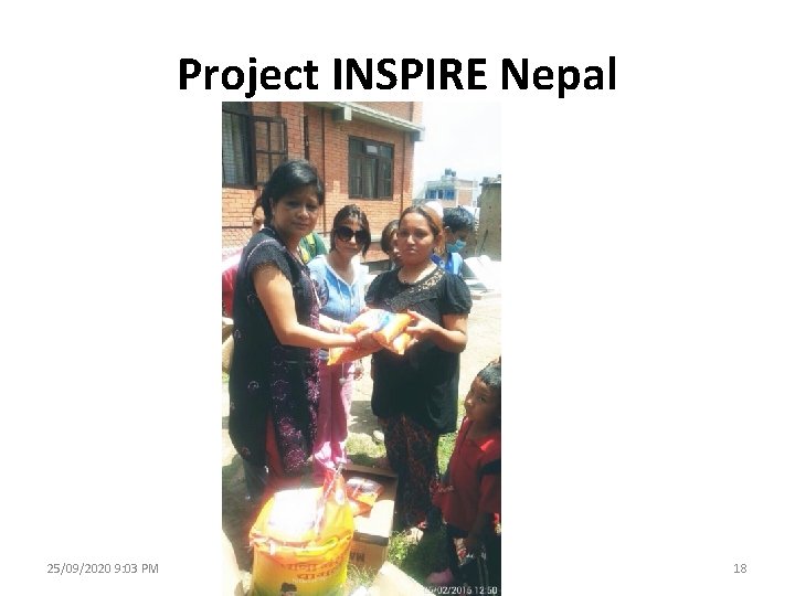 Project INSPIRE Nepal 25/09/2020 9: 03 PM 18 