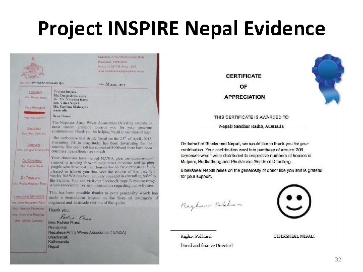 Project INSPIRE Nepal Evidence 25/09/2020 9: 04 PM 32 
