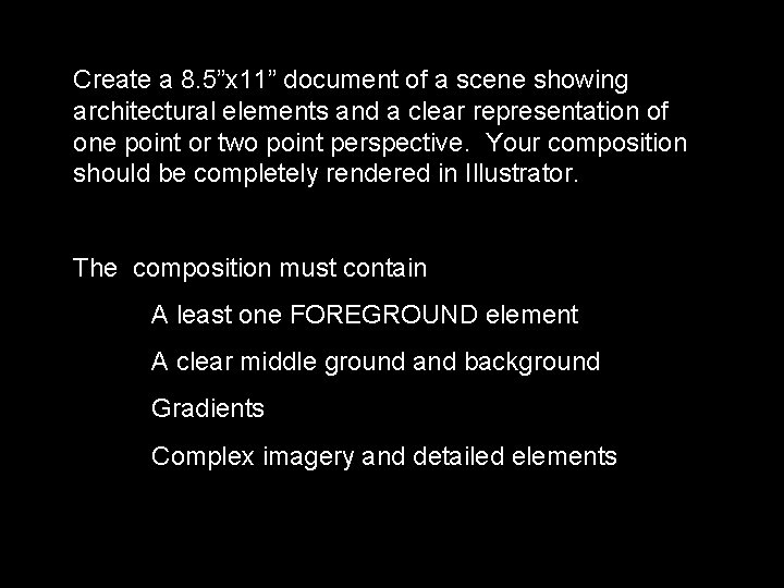 Create a 8. 5”x 11” document of a scene showing architectural elements and a