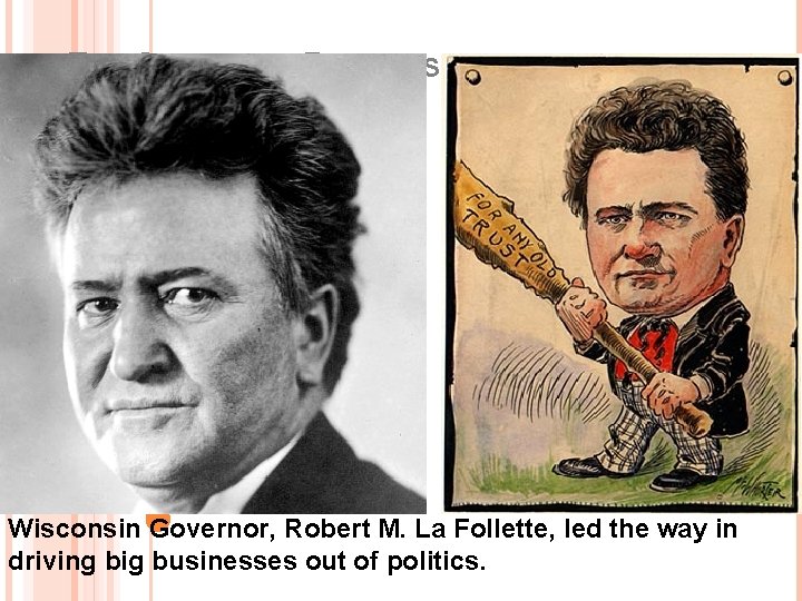 THE ORIGINS OF PROGRESSIVISM Wisconsin Governor, Robert M. La Follette, led the way in