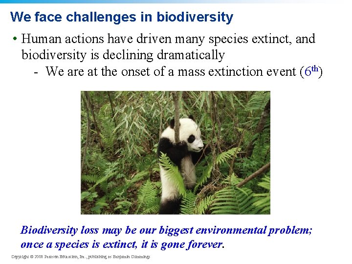 We face challenges in biodiversity • Human actions have driven many species extinct, and