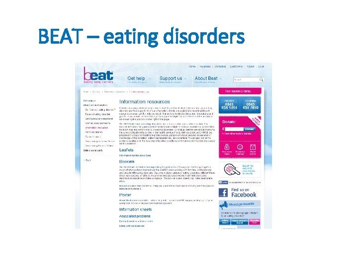 BEAT – eating disorders 