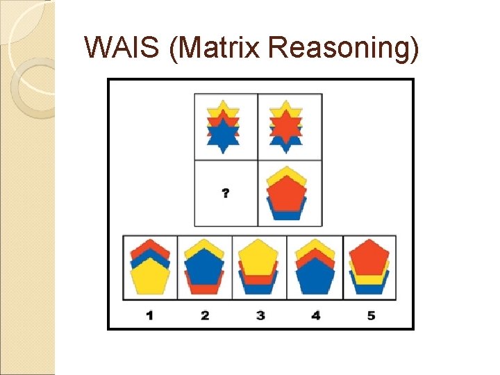 WAIS (Matrix Reasoning) 