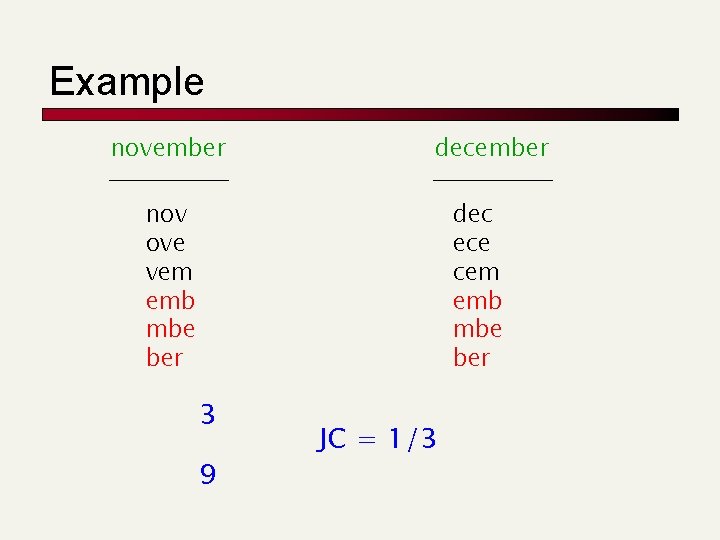 Example november december nov ove vem emb mbe ber dec ece cem emb mbe