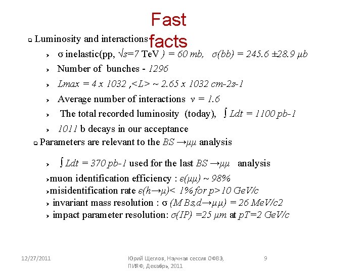Outlook Introduction Recent Bs D 2 Results Physics