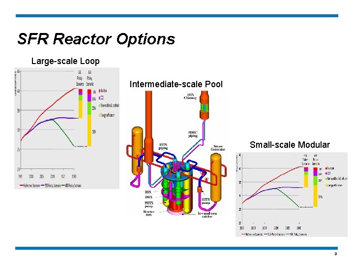 SFR Reactor Options Large-scale Loop Intermediate-scale Pool Small-scale Modular 9 