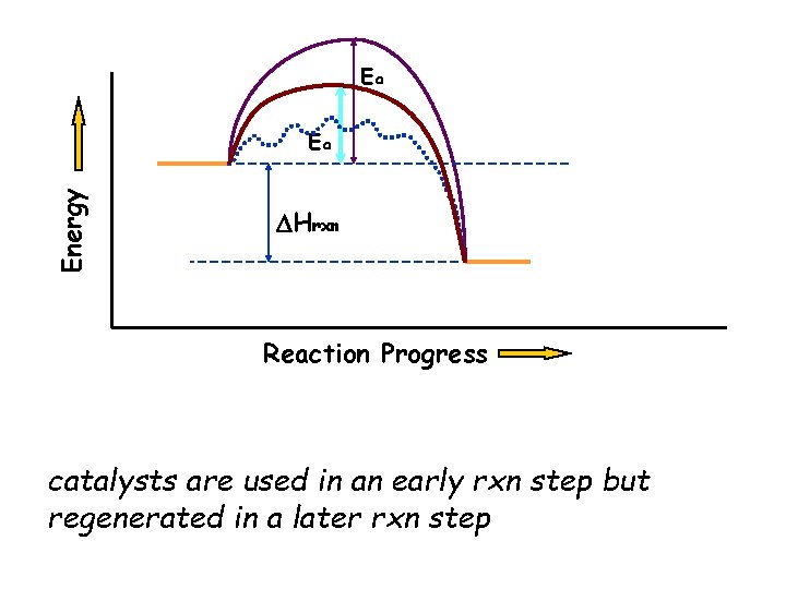 Ea Energy Ea DHrxn Reaction Progress catalysts are used in an early rxn step