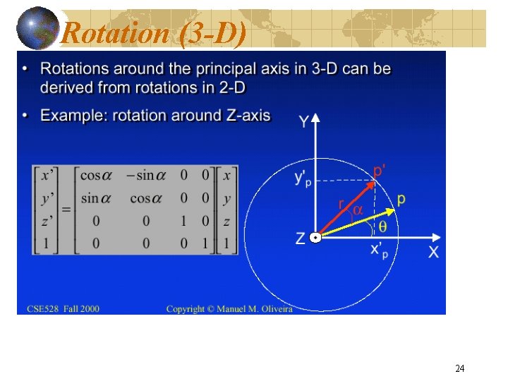 Rotation (3 -D) 24 