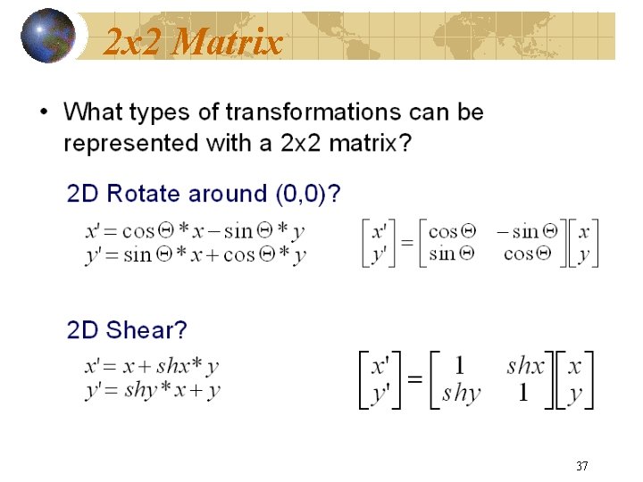 2 x 2 Matrix 37 