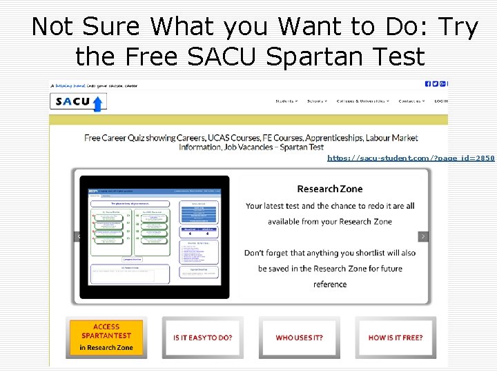  Not Sure What you Want to Do: Try the Free SACU Spartan Test