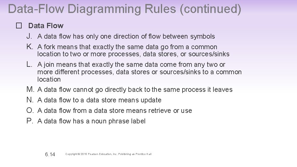 Data-Flow Diagramming Rules (continued) � Data Flow J. A data flow has only one