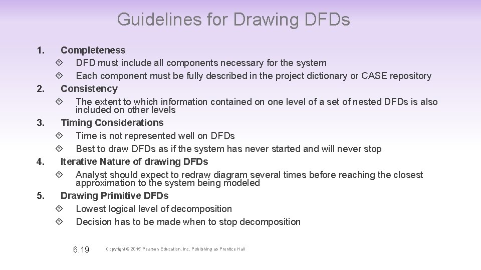 Guidelines for Drawing DFDs 1. 2. 3. 4. 5. Completeness DFD must include all