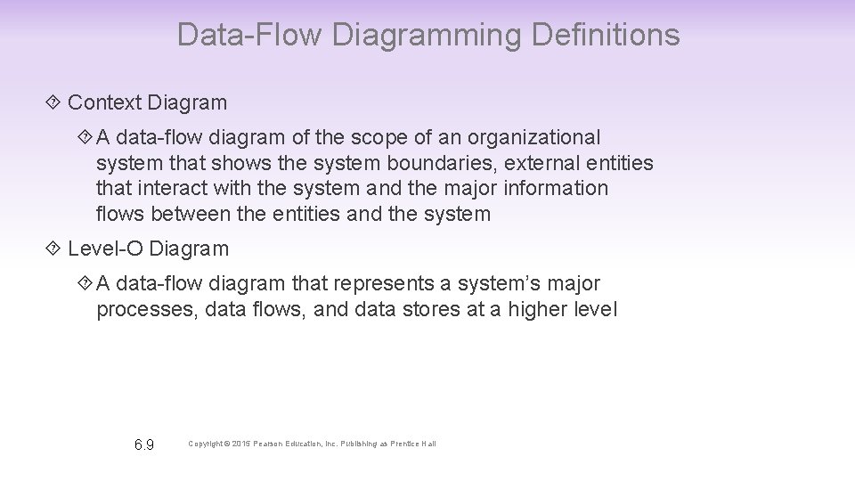 Data-Flow Diagramming Definitions Context Diagram A data-flow diagram of the scope of an organizational