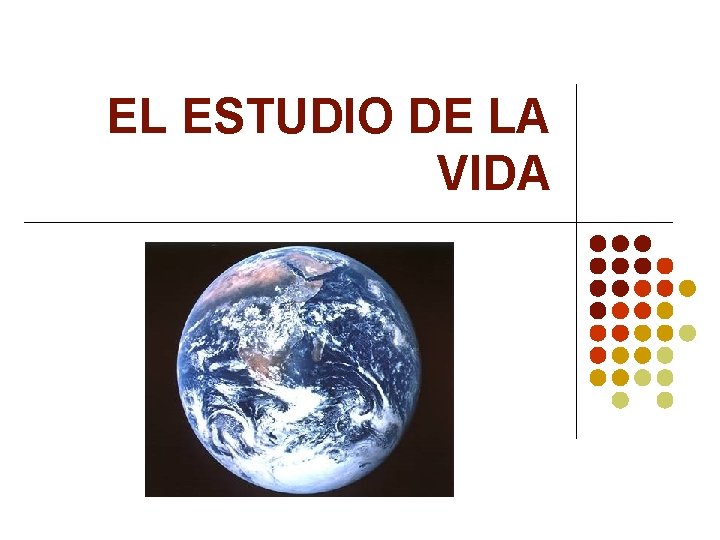 EL ESTUDIO DE LA VIDA 