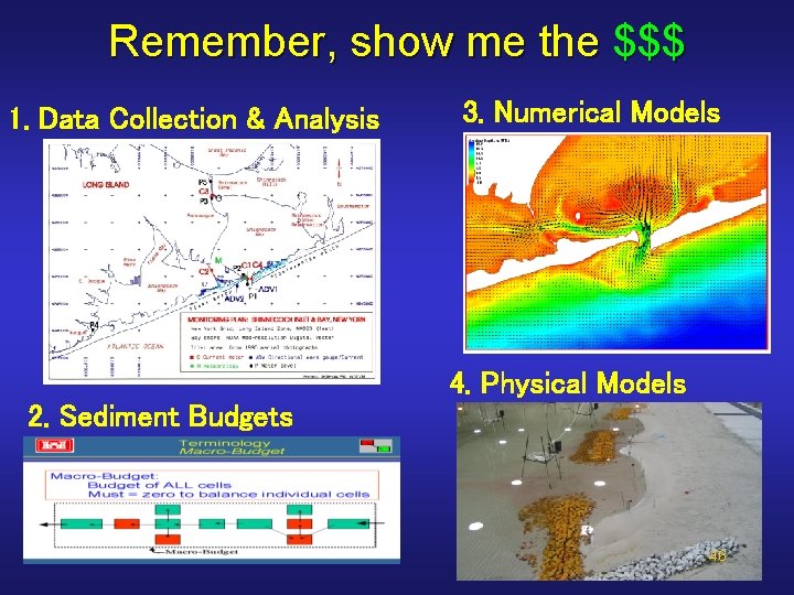 Remember, show me the $$$ 1. Data Collection & Analysis 3. Numerical Models 4. Remember, show me the $$$ 1. Data Collection & Analysis 3. Numerical Models 4.