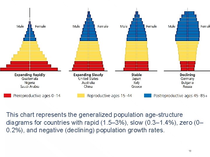 This chart represents the generalized population age-structure diagrams for countries with rapid (1. 5–
