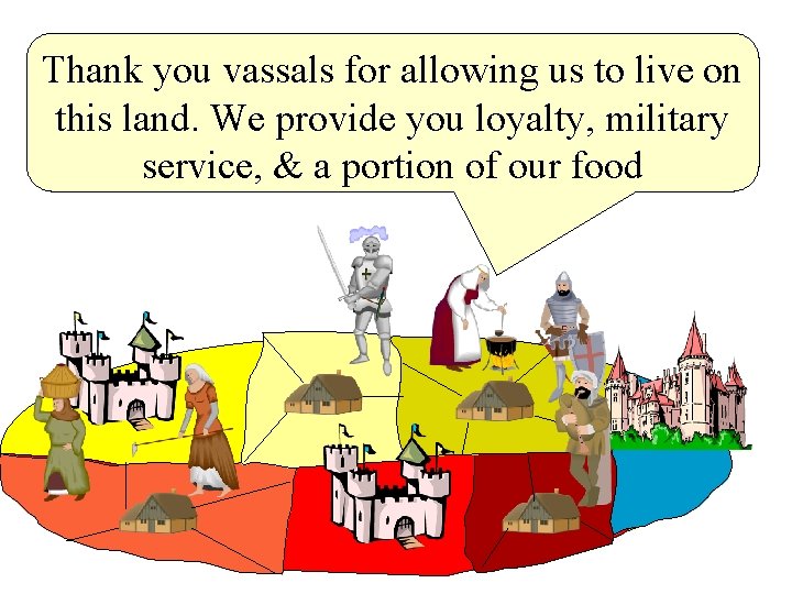 Thank you vassals for allowing us to live on this land. We provide you