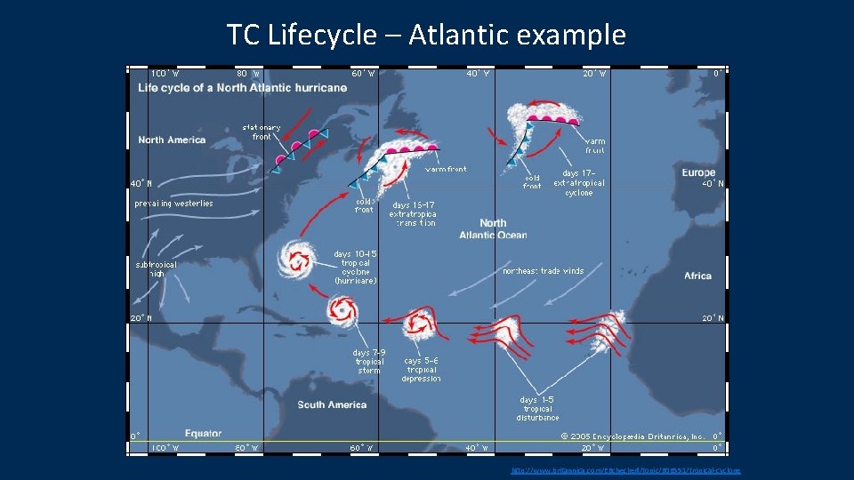 TC Lifecycle – Atlantic example http: //www. britannica. com/EBchecked/topic/606551/tropical-cyclone 