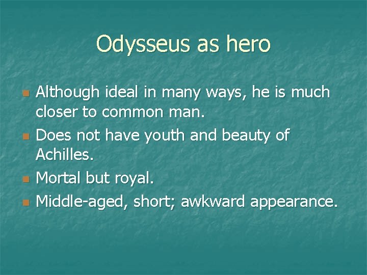 The Odyssey N N From A Greek Word