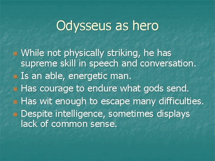 The Odyssey N N From A Greek Word