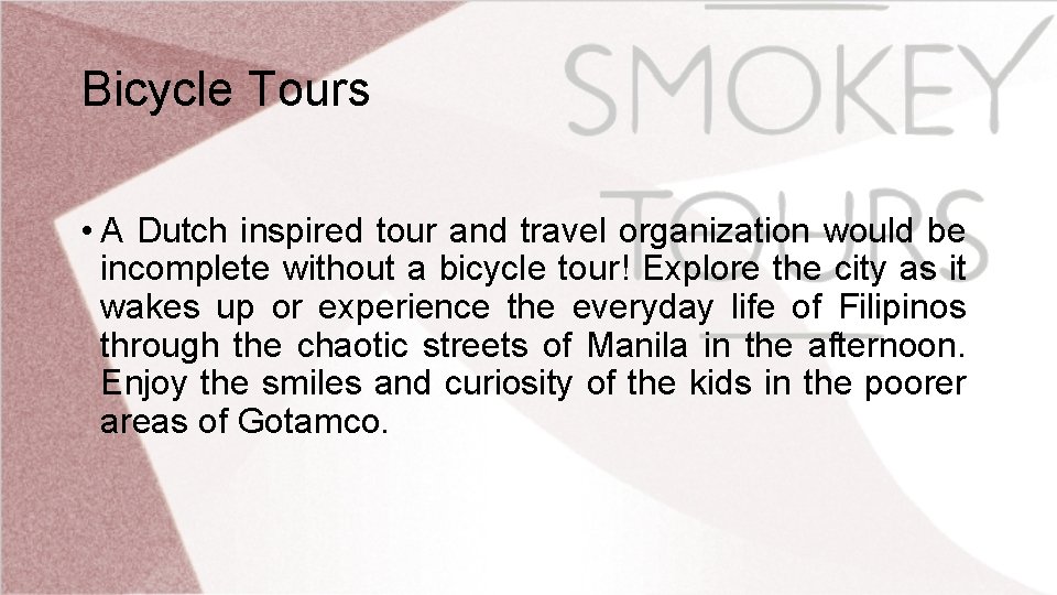 Bicycle Tours • A Dutch inspired tour and travel organization would be incomplete without