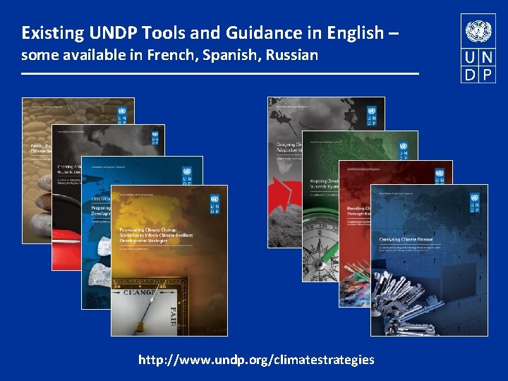 Existing UNDP Tools and Guidance in English – some available in French, Spanish, Russian